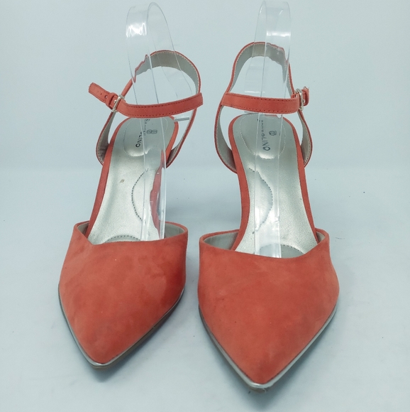 Bandolino sling back heel color salmon size 10 medium 4 1/2 "heel - Picture 4 of 6